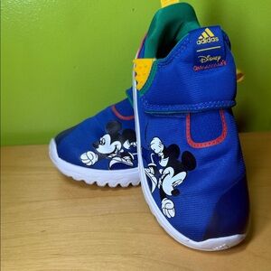Adidas Kids Blue and Green Mickey Mouse Sneakers